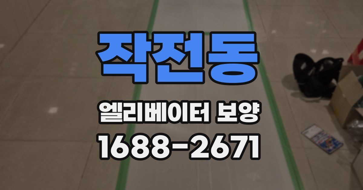 작전동 엘리베이터 보양