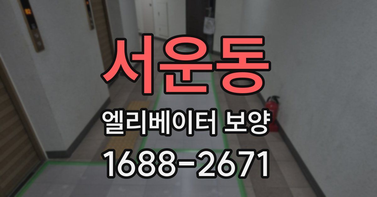 서운동 엘리베이터 보양