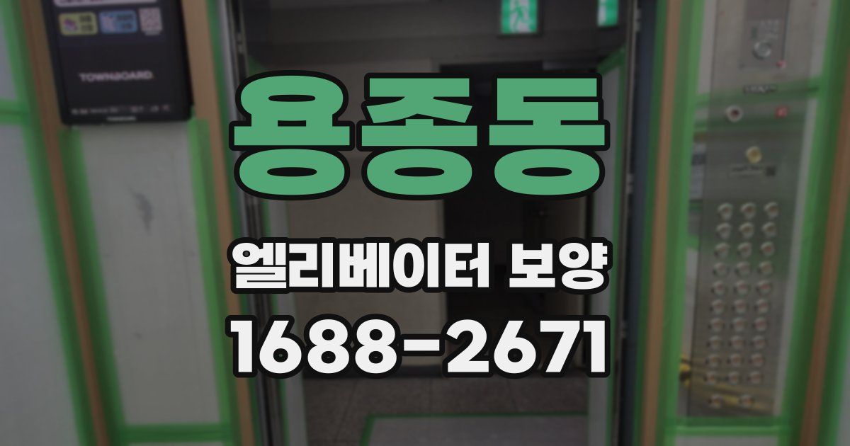 용종동 엘리베이터 보양
