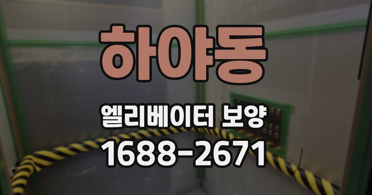 하야동 엘리베이터 보양