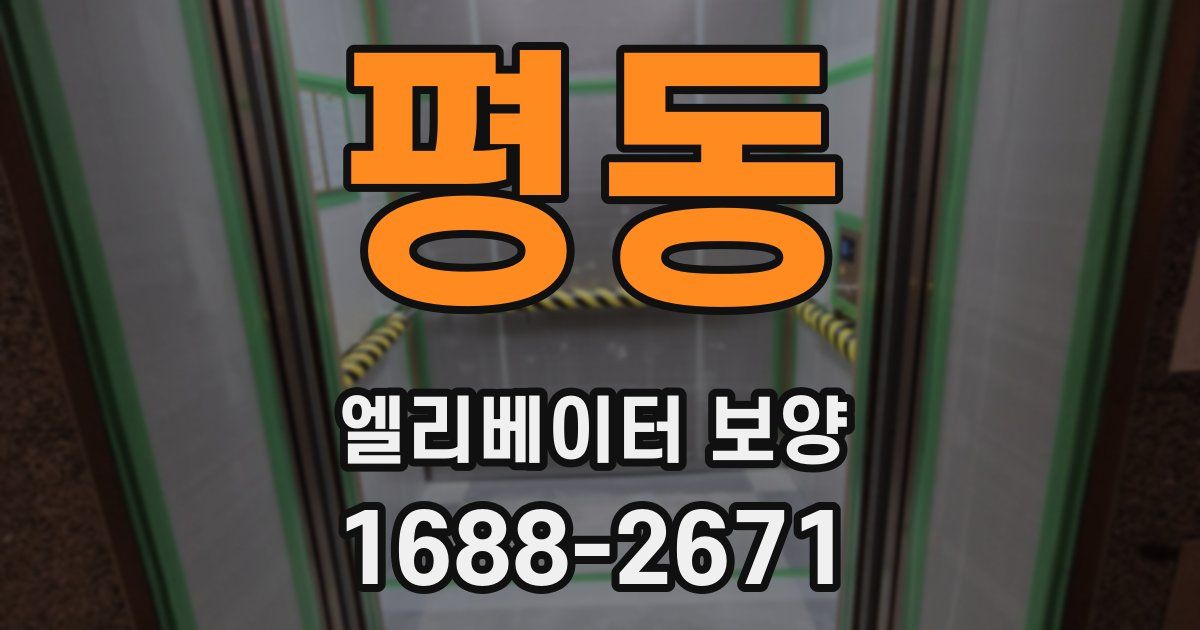 평동 엘리베이터 보양