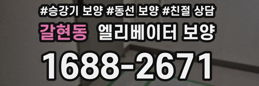 갈현동 엘리베이터 보양