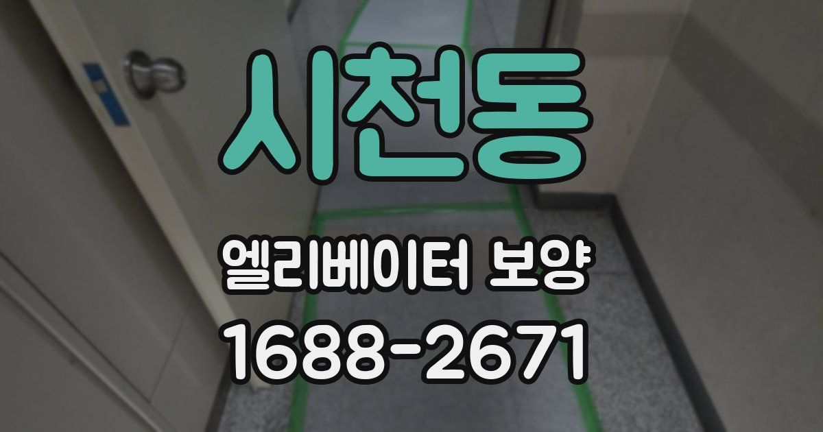 시천동 엘리베이터 보양
