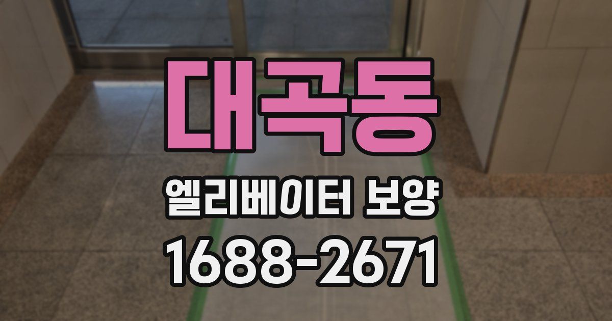 대곡동 엘리베이터 보양