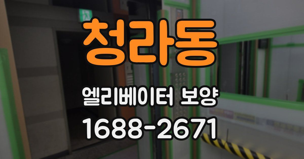 청라동 엘리베이터 보양