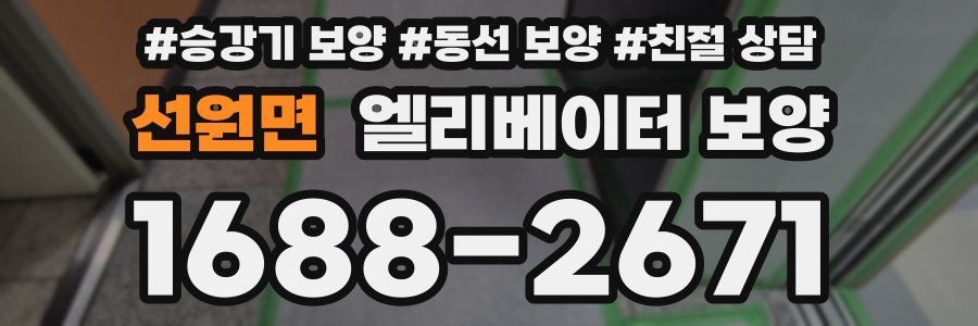 선원면 엘리베이터 보양
