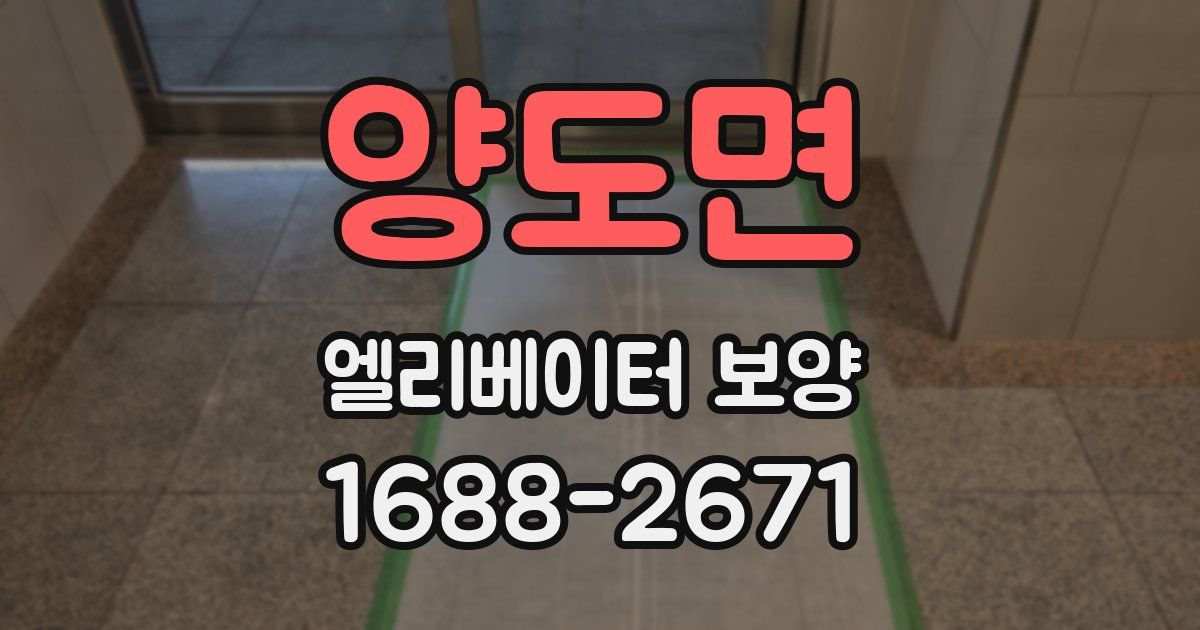양도면 엘리베이터 보양