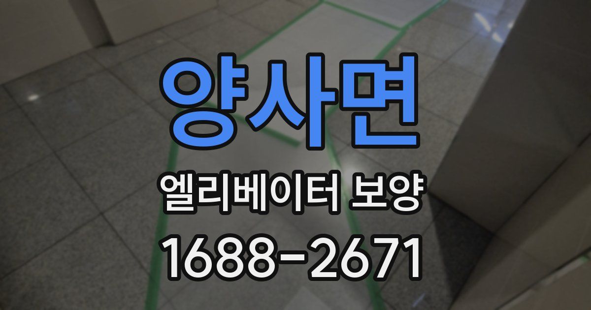 양사면 엘리베이터 보양