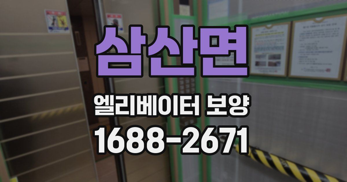 삼산면 엘리베이터 보양