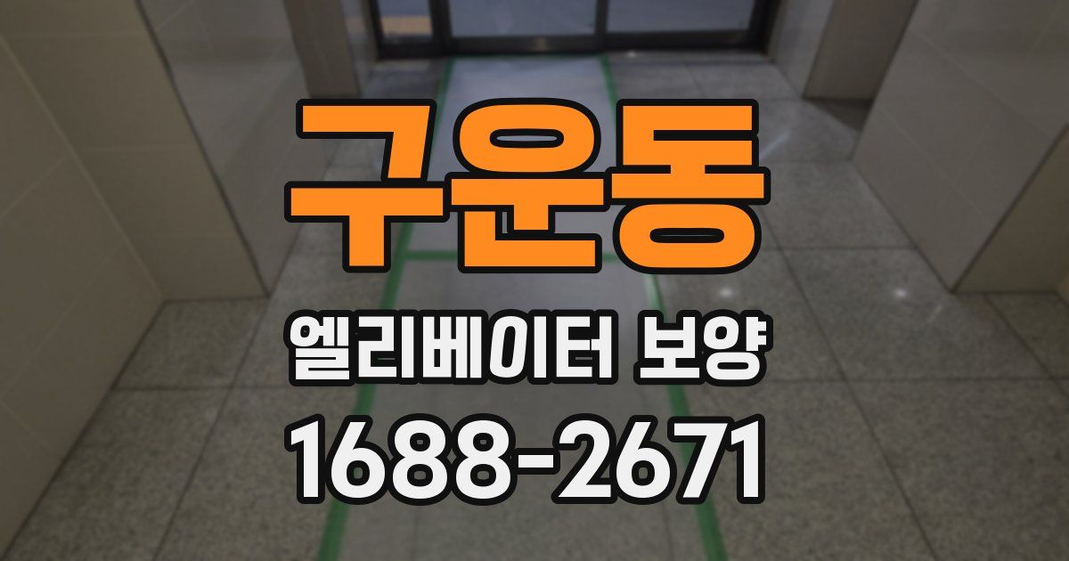 구운동 엘리베이터 보양