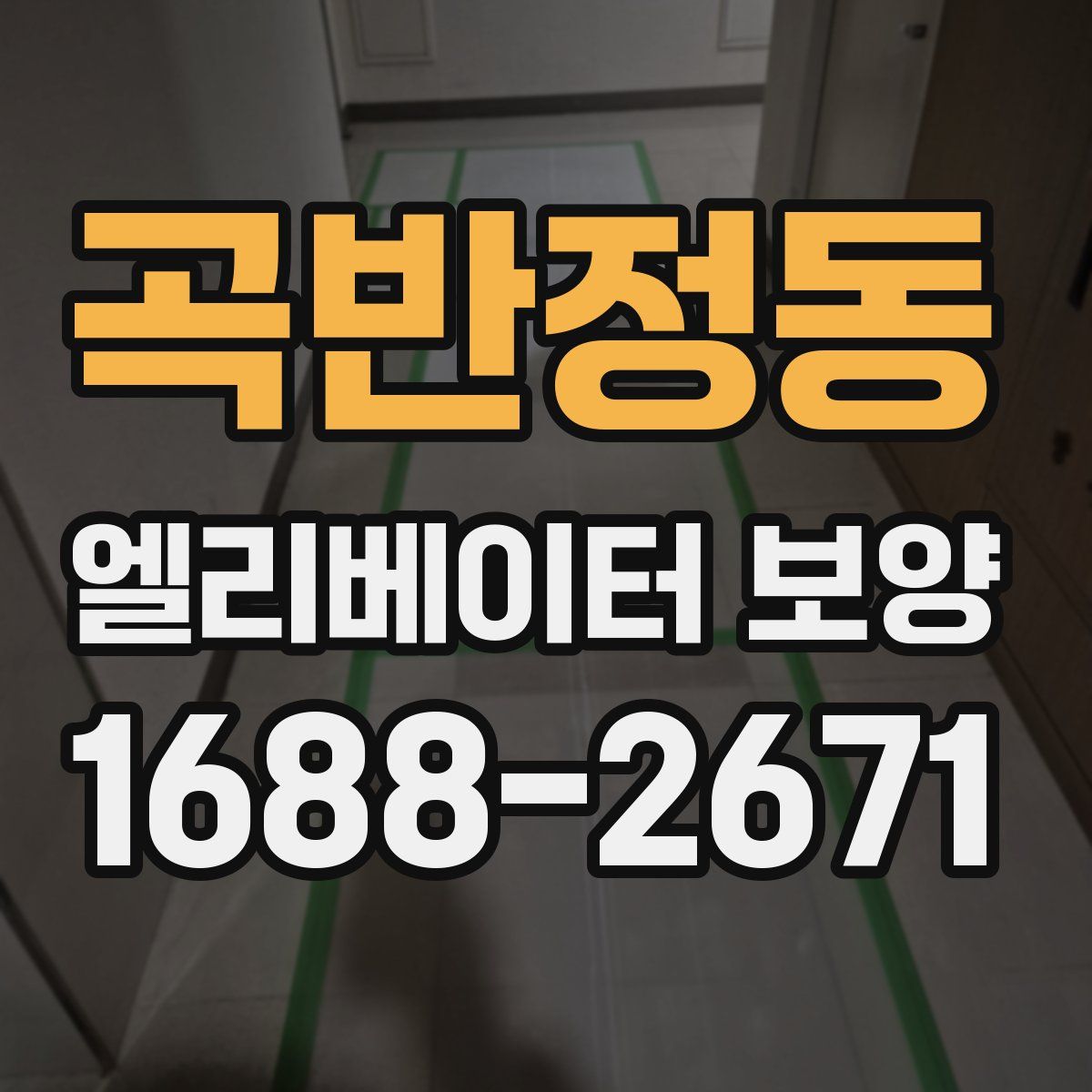 곡반정동 엘리베이터 보양