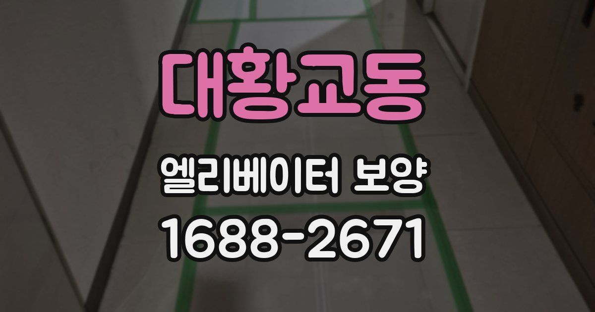 대황교동 엘리베이터 보양