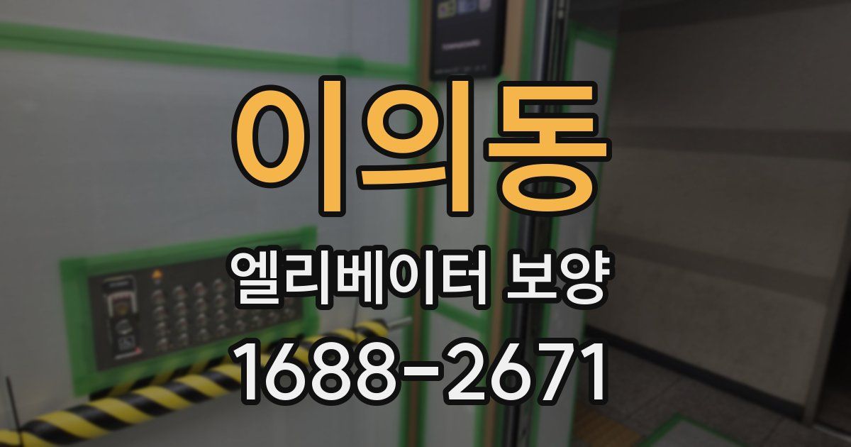 이의동 엘리베이터 보양