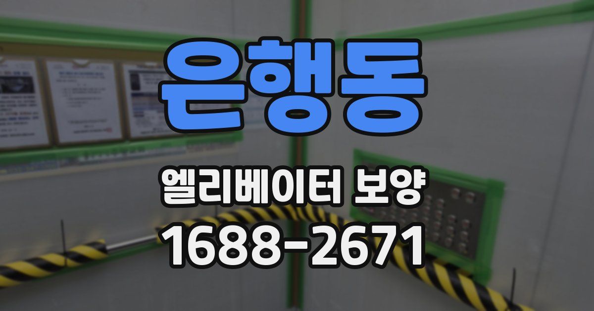 은행동 엘리베이터 보양