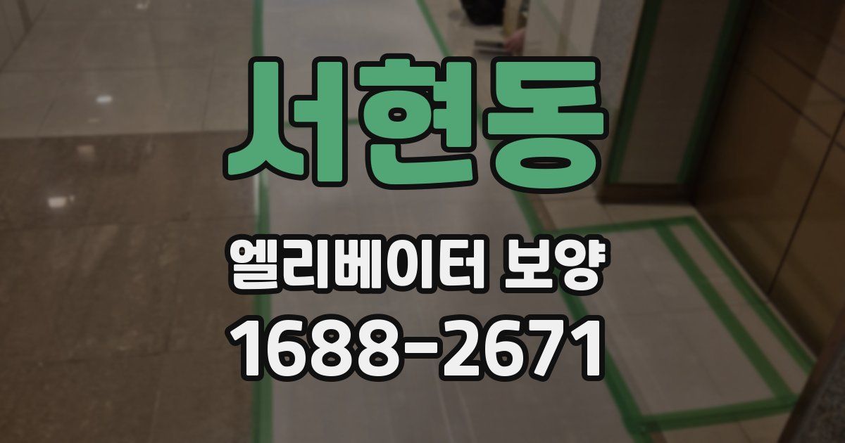 서현동 엘리베이터 보양