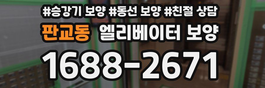 판교동 엘리베이터 보양