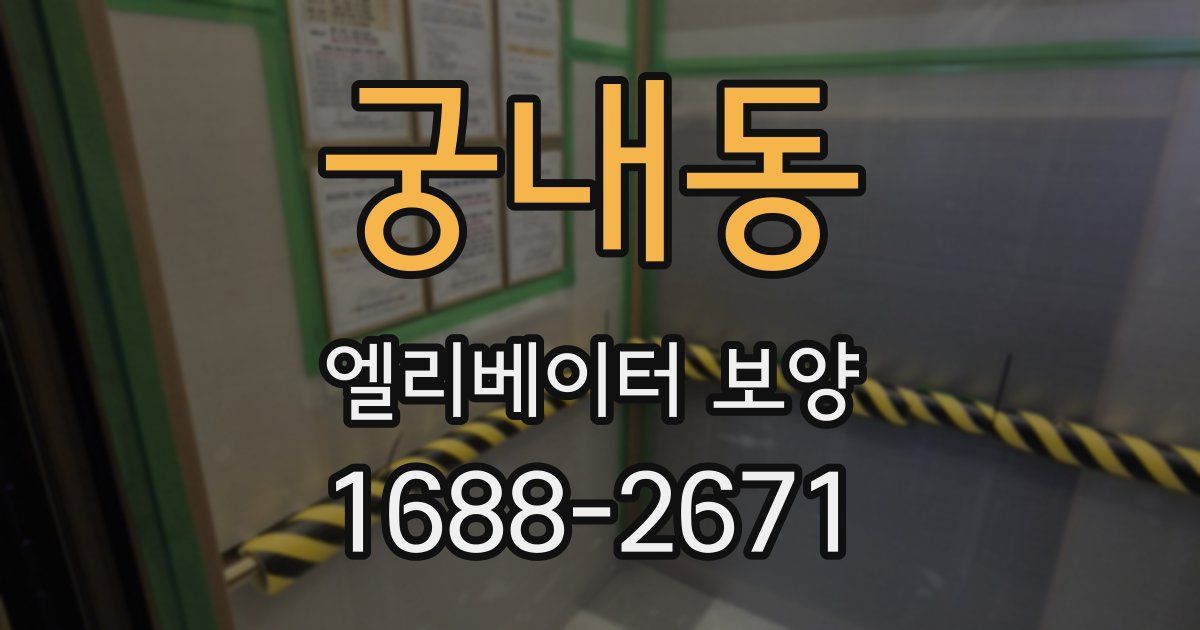 궁내동 엘리베이터 보양