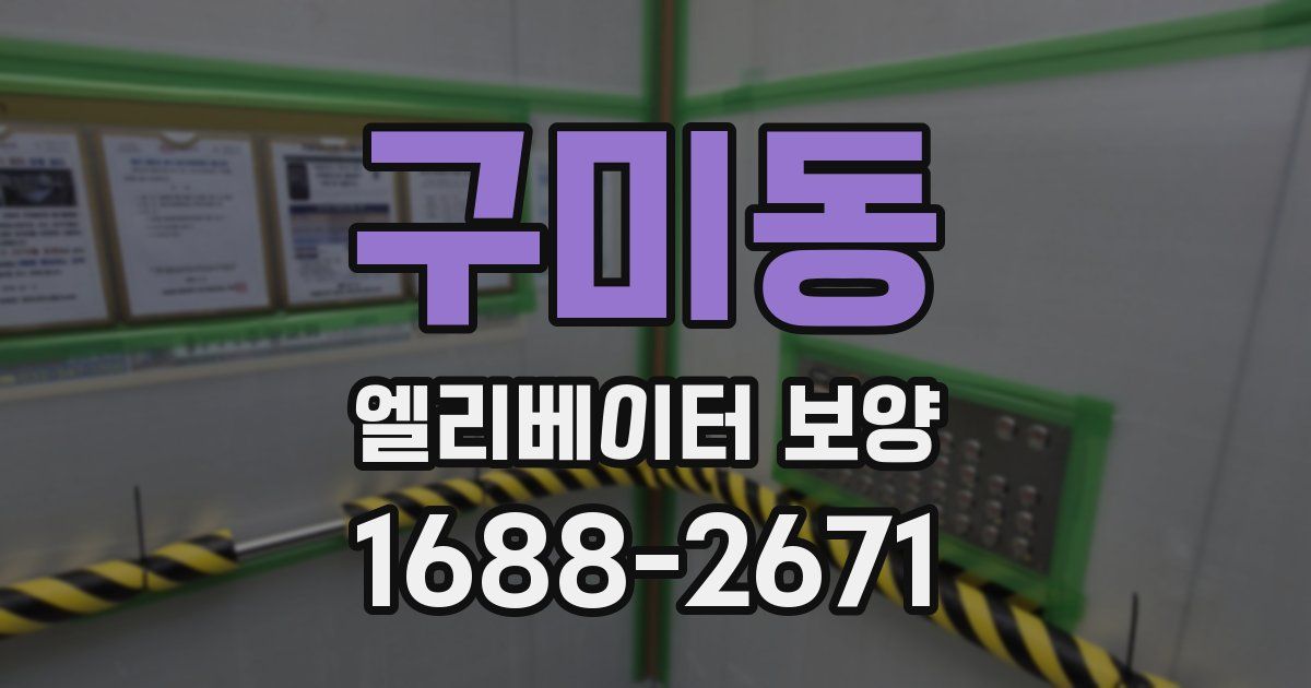 구미동 엘리베이터 보양
