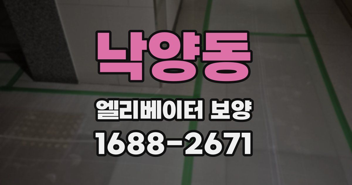 낙양동 엘리베이터 보양