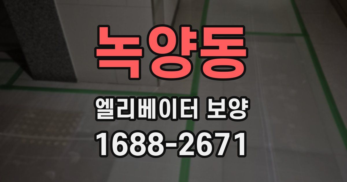 녹양동 엘리베이터 보양