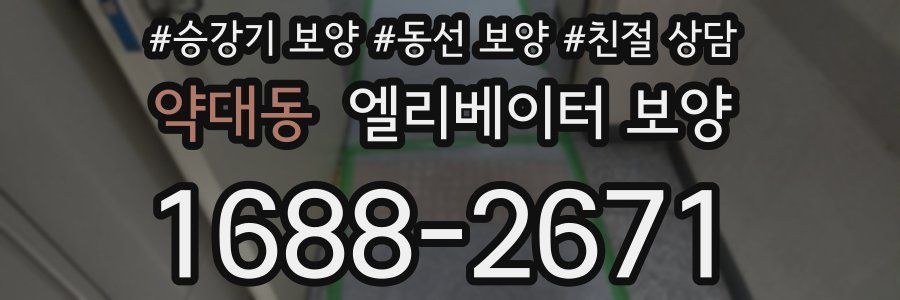 약대동 엘리베이터 보양