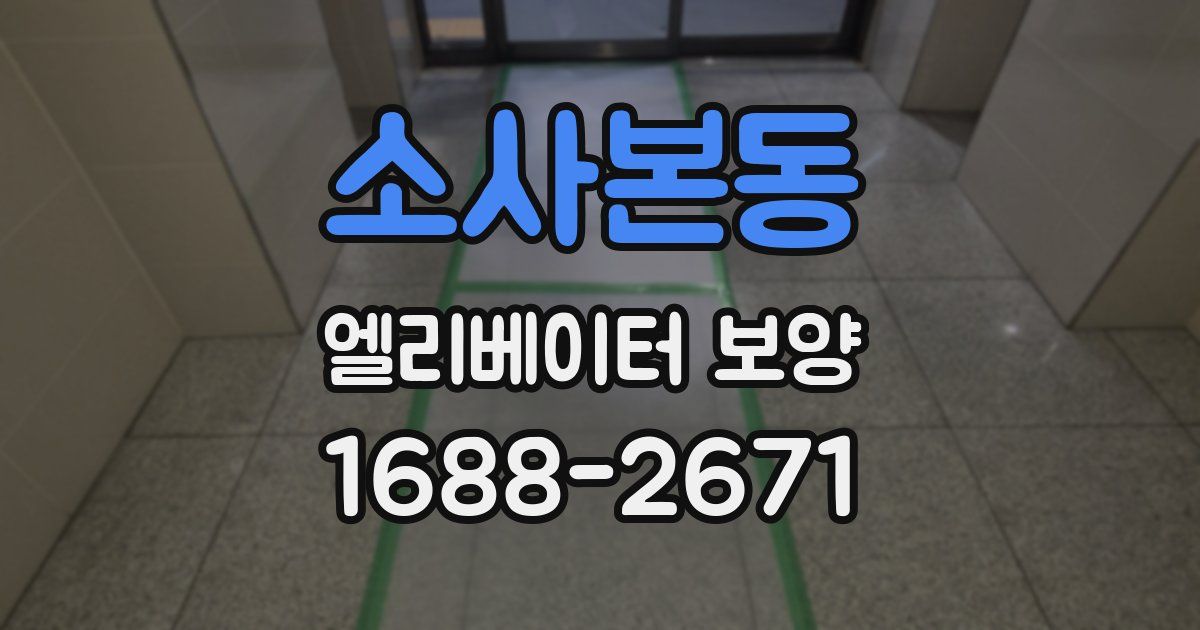 소사본동 엘리베이터 보양
