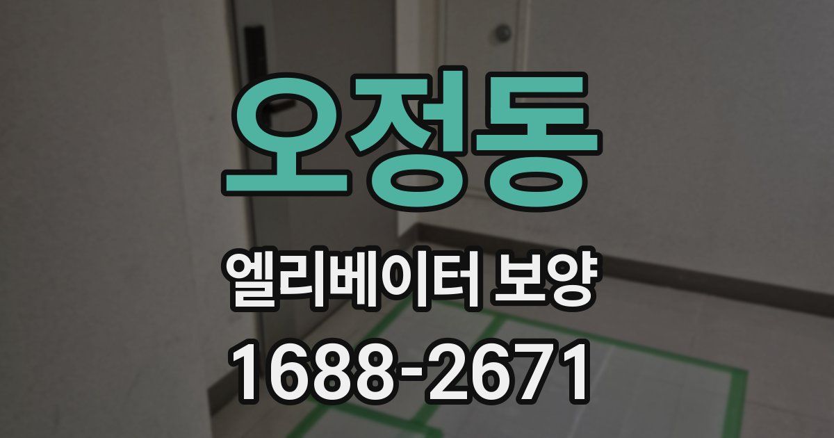 오정동 엘리베이터 보양