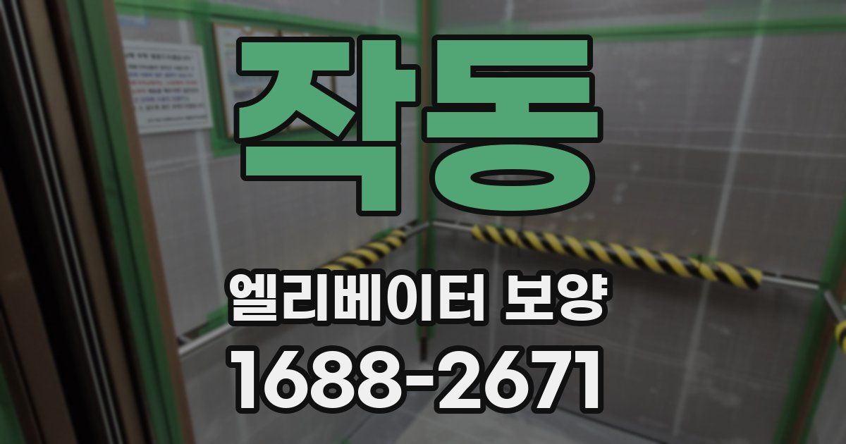 작동 엘리베이터 보양