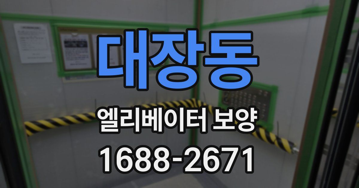 대장동 엘리베이터 보양