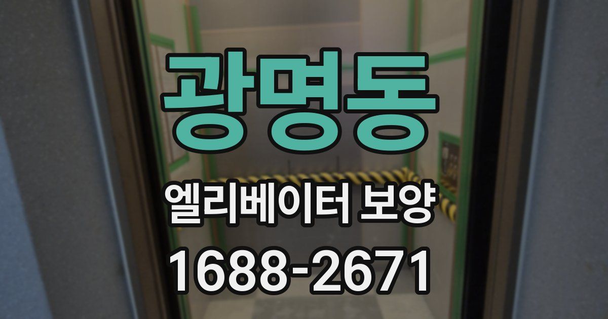 광명동 엘리베이터 보양