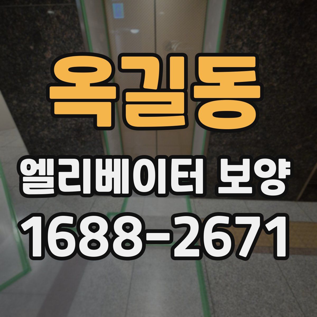옥길동 엘리베이터 보양