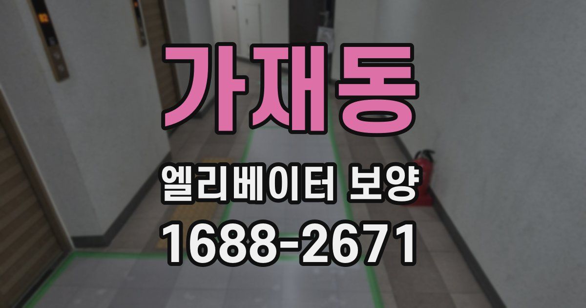 가재동 엘리베이터 보양