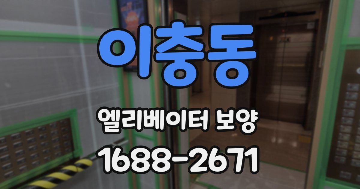 이충동 엘리베이터 보양