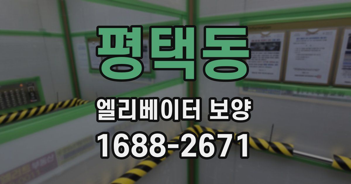 평택동 엘리베이터 보양