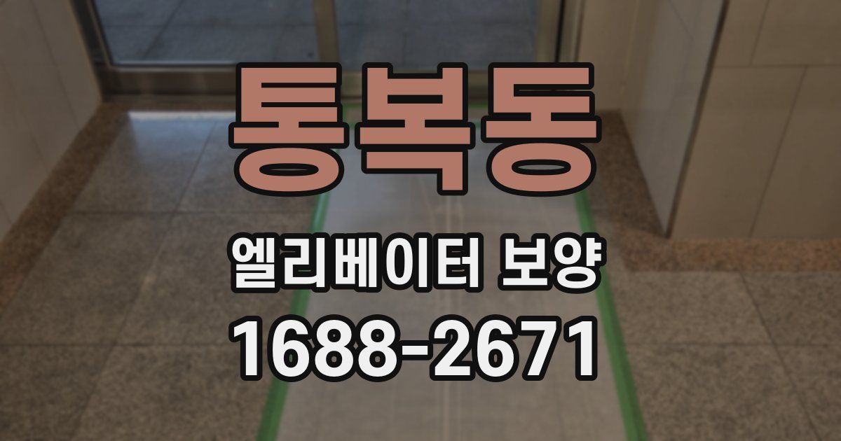 통복동 엘리베이터 보양