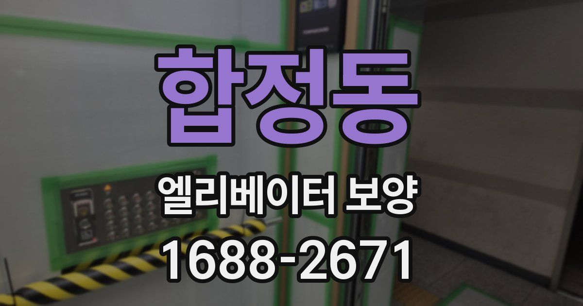합정동 엘리베이터 보양