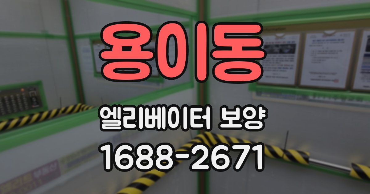 용이동 엘리베이터 보양