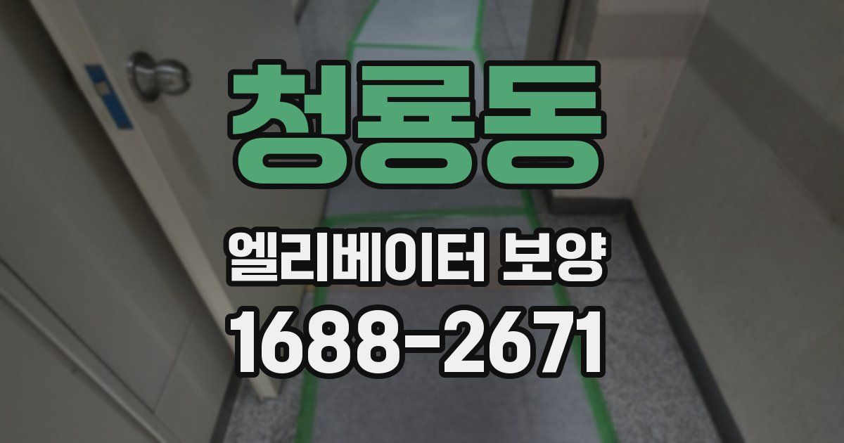 청룡동 엘리베이터 보양