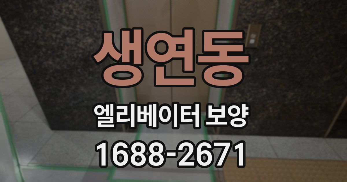 생연동 엘리베이터 보양