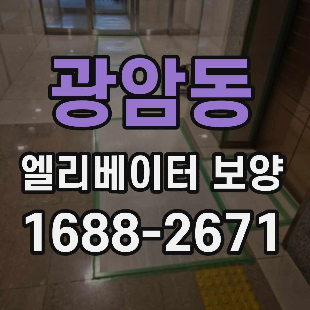 광암동 엘리베이터 보양