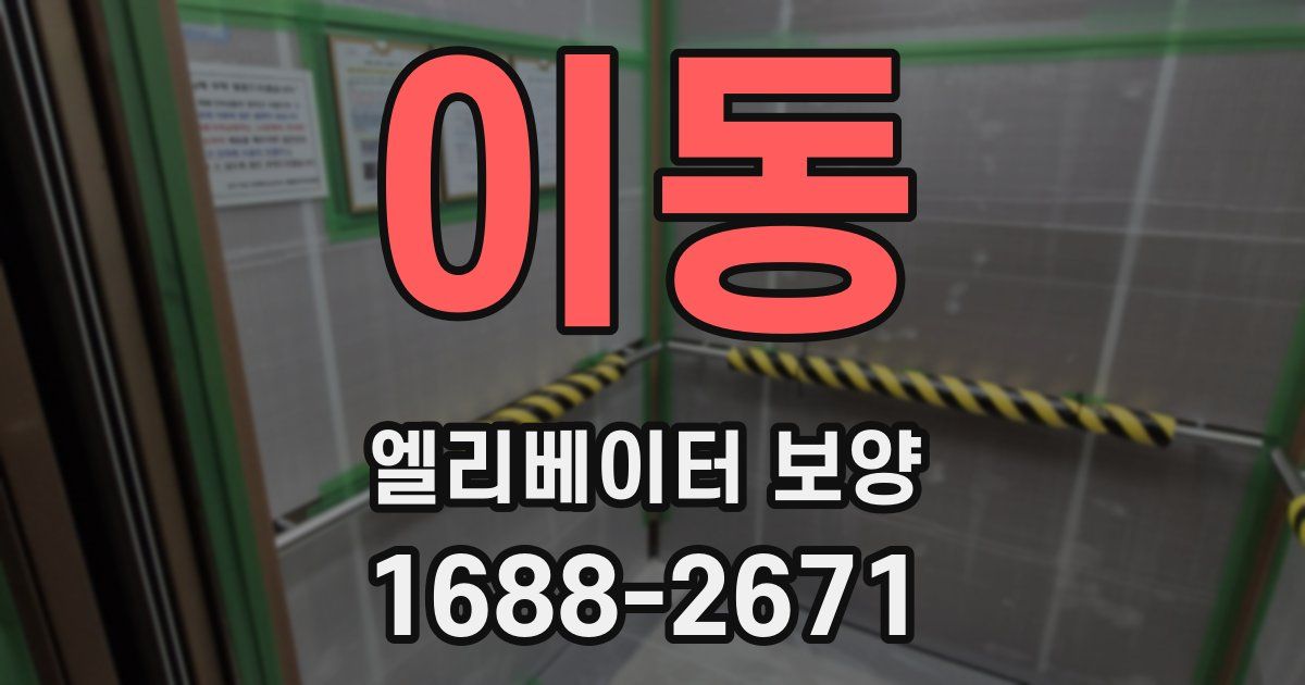 이동 엘리베이터 보양