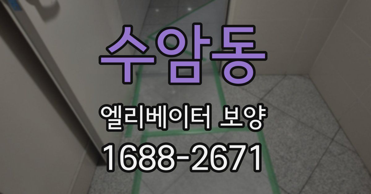 수암동 엘리베이터 보양