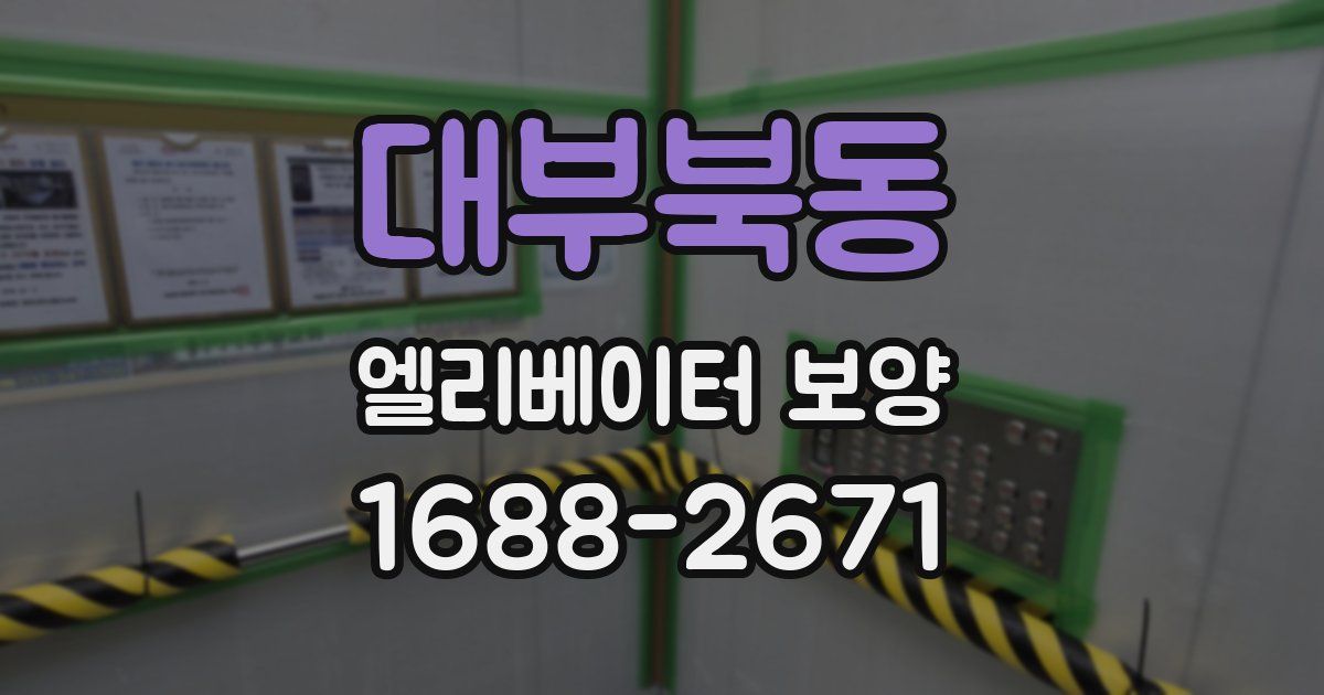 대부북동 엘리베이터 보양