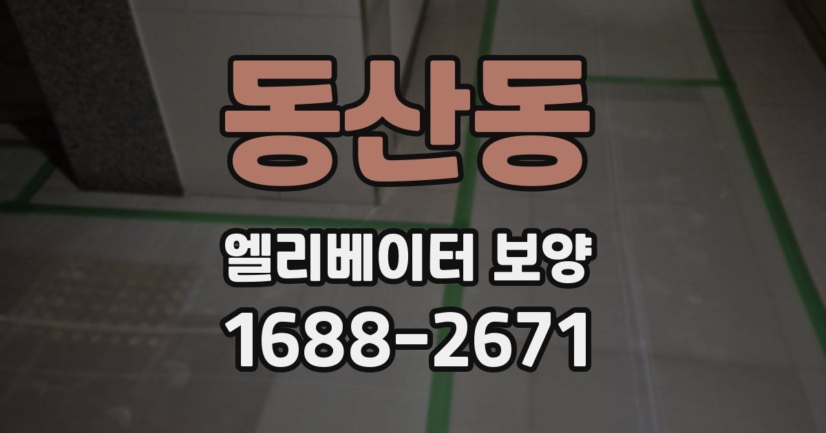 동산동 엘리베이터 보양