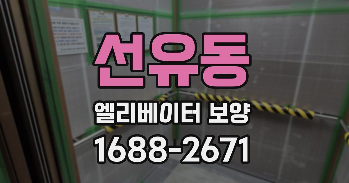 선유동 엘리베이터 보양