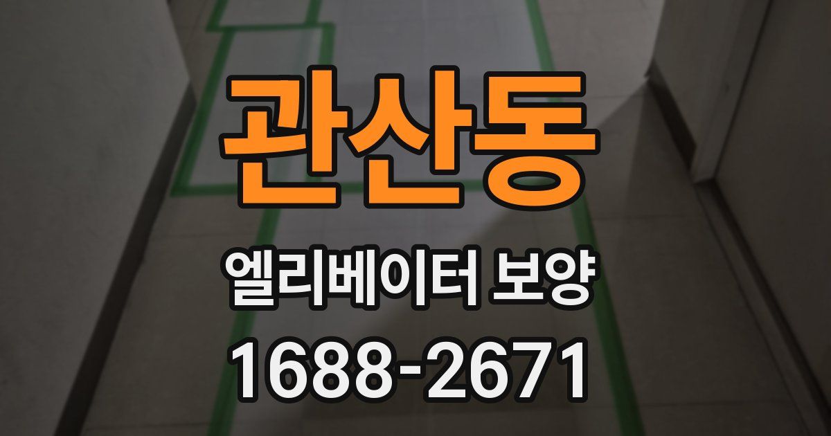 관산동 엘리베이터 보양