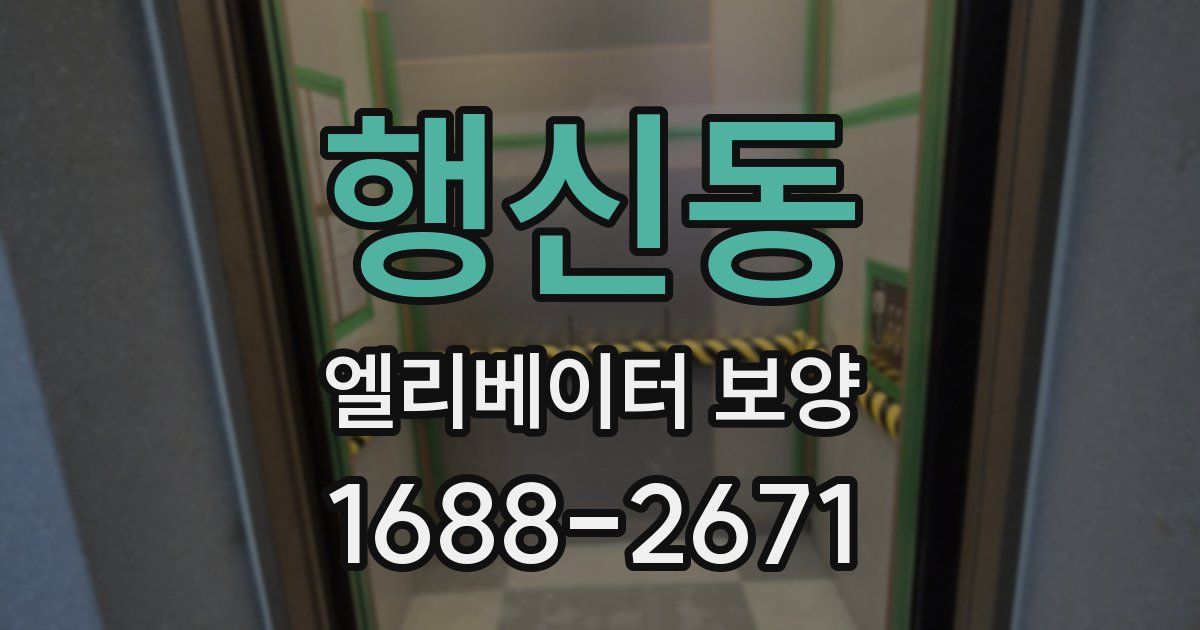 행신동 엘리베이터 보양