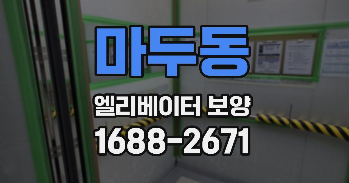 마두동 엘리베이터 보양