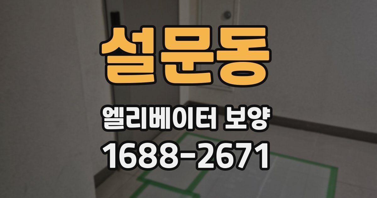 설문동 엘리베이터 보양