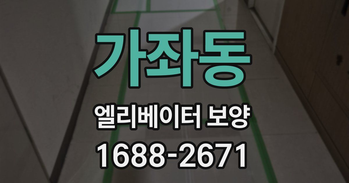 가좌동 엘리베이터 보양